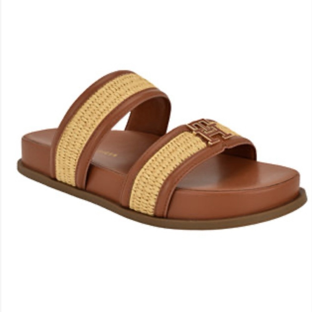 Tommy Hilfiger Brown and Tan Sandals